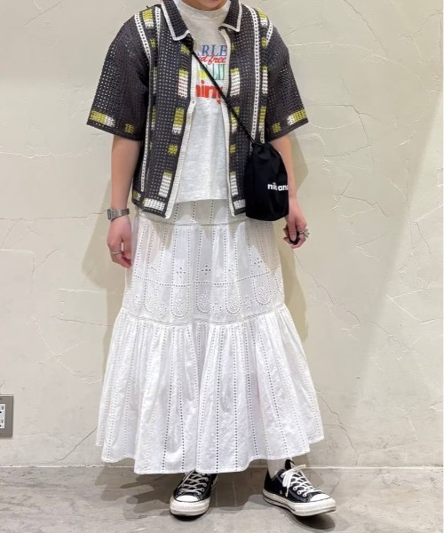 niko and...（ニコアンド）の「オリジナルニコロゴ巾着バッグ（ショルダーバッグ・レディース・ブラック/ホワイト・0）」の9枚目の写真