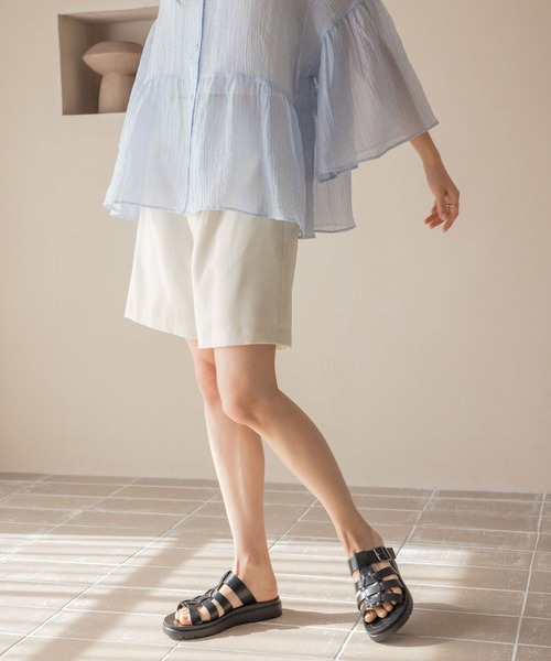 LOWRYS FARM（ローリーズファーム）の「ホップサックショートパンツ 253264（その他パンツ・レディース・ブラウン/チャコールグレー/アイボリー・FREE）」の9枚目の写真