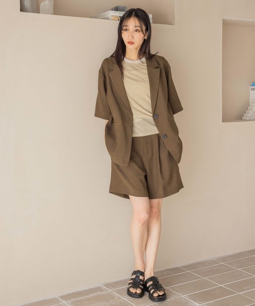 LOWRYS FARM（ローリーズファーム）の「ホップサックショートパンツ 253264（その他パンツ・レディース・ブラウン/チャコールグレー/アイボリー・FREE）」の11枚目の写真