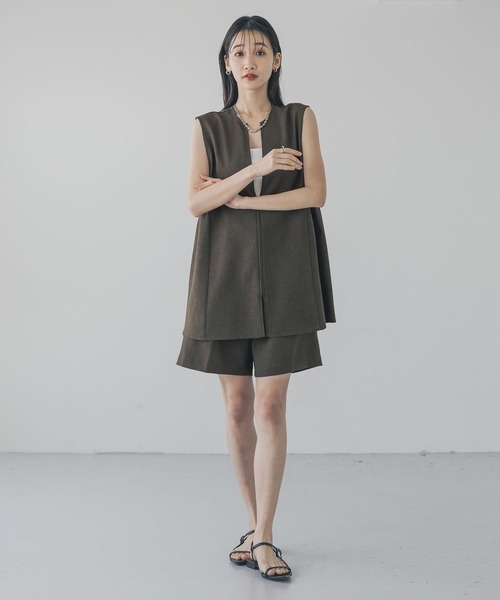 LOWRYS FARM（ローリーズファーム）の「ホップサックショートパンツ 253264（その他パンツ・レディース・ブラウン/チャコールグレー/アイボリー・FREE）」の14枚目の写真