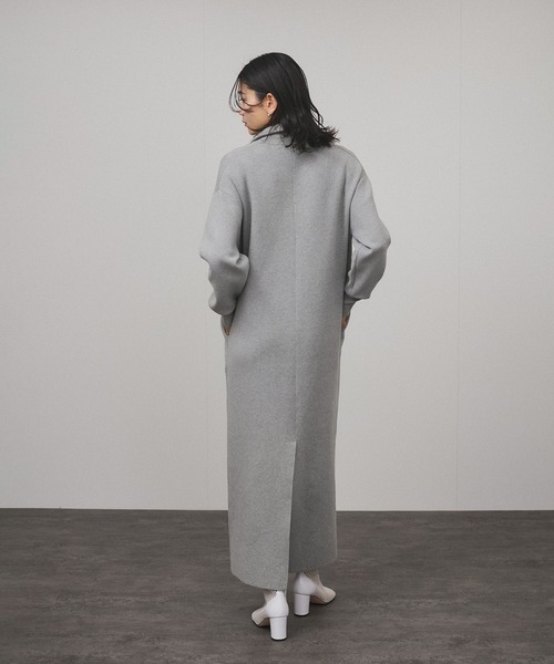 SALON adam et rope'(サロン アダム エ ロペ)の「スウェットライクハーフジップワンピース(ワンピース・レディース・ブルー系その他/グレー・FREE)」の5枚目の写真