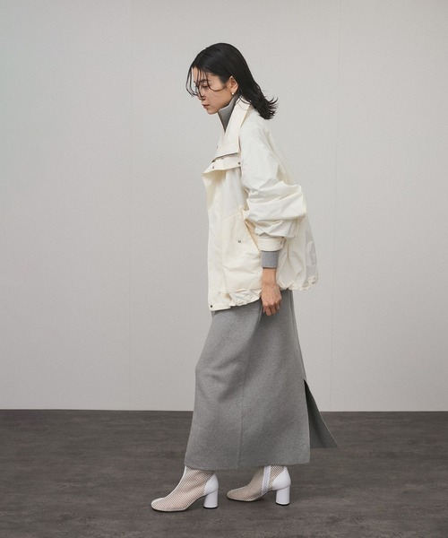SALON adam et rope'(サロン アダム エ ロペ)の「スウェットライクハーフジップワンピース(ワンピース・レディース・ブルー系その他/グレー・FREE)」の7枚目の写真
