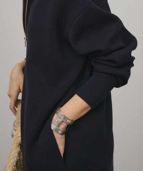 SALON adam et rope'(サロン アダム エ ロペ)の「スウェットライクハーフジップワンピース(ワンピース・レディース・ブルー系その他/グレー・FREE)」の14枚目の写真