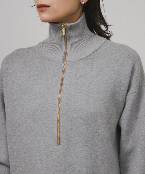 SALON adam et rope'(サロン アダム エ ロペ)の「スウェットライクハーフジップワンピース(ワンピース・レディース・ブルー系その他/グレー・FREE)」の21枚目の写真