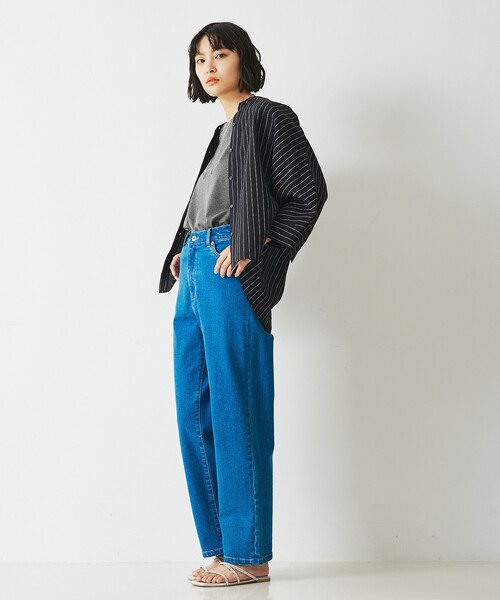 abahouse mavie(アバハウスマヴィ)の「シアードルマンシャツ(シャツ/ブラウス・レディース・ブラック/アイボリー/ブラウン/スモークピンク・フリー)」の16枚目の写真