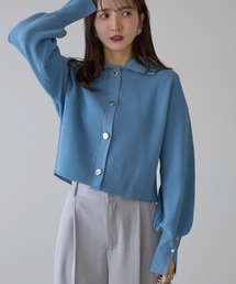 【ZOZO限定】スポンディッシュシルバーボタンカーデ