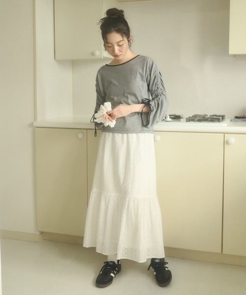REMOON（リムーン）の「コットンレースロングスカート（スカート・レディース・ホワイト・FREE）」の13枚目の写真