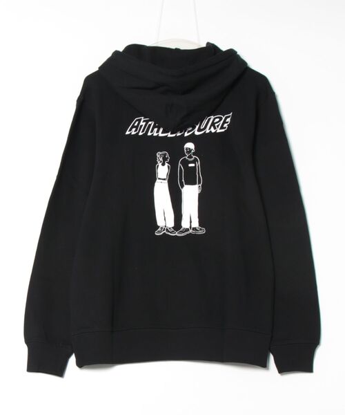 MODISH GAZE(モディシュガゼ)の「【MODISH GAZE】カップルイラスト裏毛フーディ(ATHLEISURE)(パーカー・レディース・オートミール/ネイビー/グリーン/ブラック/杢グレー・MEDIUM/LARGE)」の22枚目の写真