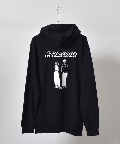 MODISH GAZE(モディシュガゼ)の「【MODISH GAZE】カップルイラスト裏毛フーディ(ATHLEISURE)(パーカー・レディース・オートミール/ネイビー/グリーン/ブラック/杢グレー・MEDIUM/LARGE)」の11枚目の写真