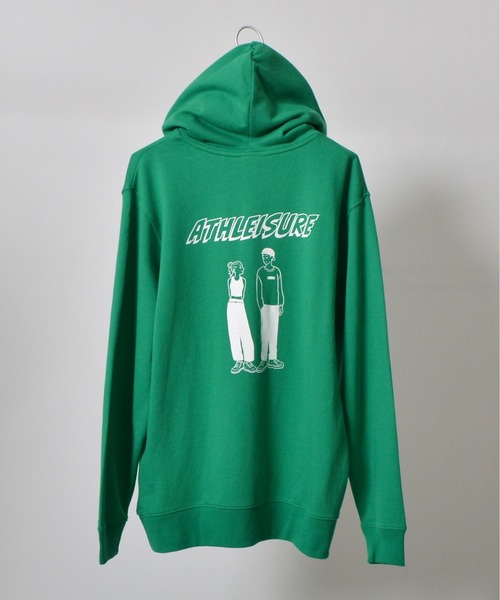 MODISH GAZE(モディシュガゼ)の「【MODISH GAZE】カップルイラスト裏毛フーディ(ATHLEISURE)(パーカー・レディース・オートミール/ネイビー/グリーン/ブラック/杢グレー・MEDIUM/LARGE)」の13枚目の写真