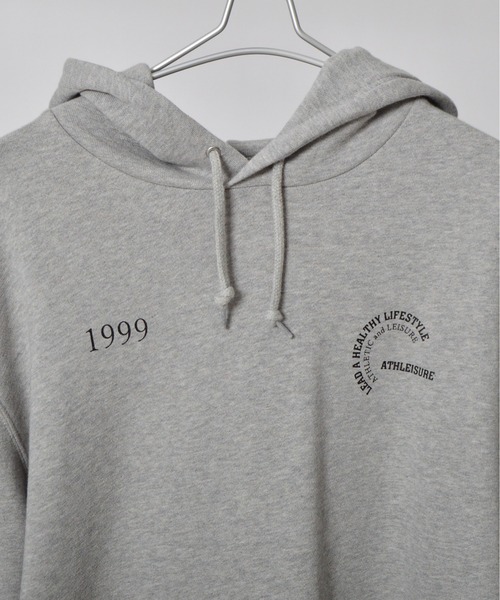 MODISH GAZE(モディシュガゼ)の「【MODISH GAZE】カップルイラスト裏毛フーディ(ATHLEISURE)(パーカー・レディース・オートミール/ネイビー/グリーン/ブラック/杢グレー・MEDIUM/LARGE)」の15枚目の写真