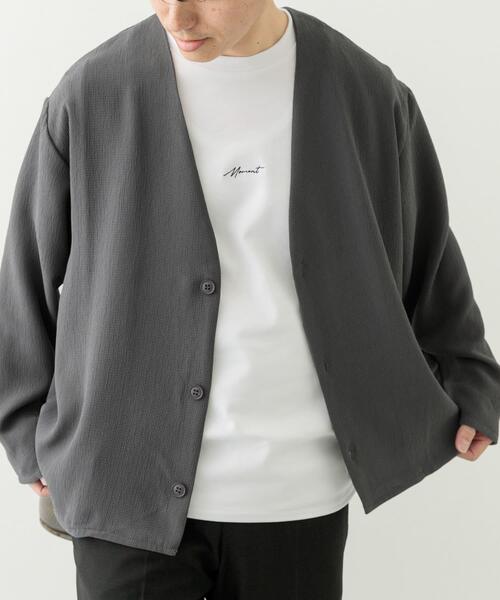 ITEMS URBANRESEARCH(アイテムズ アーバンリサーチ)の「ドライタッチカーディガン+刺繍ポンチTシャツセット(カーディガン/ボレロ・メンズ・チャコールグレー/ブラック/ベージュ/ネイビー・SMALL/MEDIUM/LARGE)」の16枚目の写真