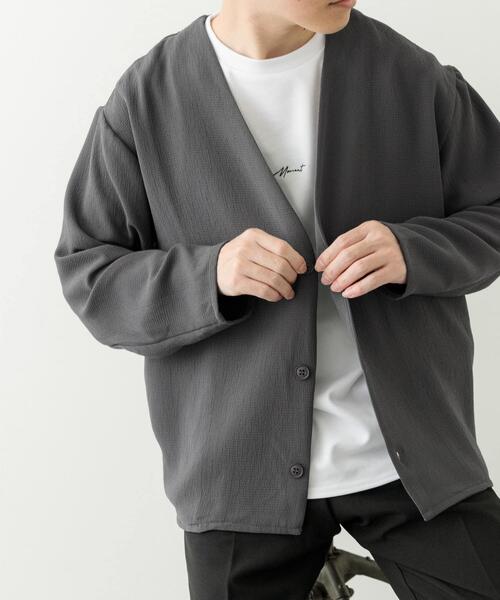 ITEMS URBANRESEARCH(アイテムズ アーバンリサーチ)の「ドライタッチカーディガン+刺繍ポンチTシャツセット(カーディガン/ボレロ・メンズ・チャコールグレー/ブラック/ベージュ/ネイビー・SMALL/MEDIUM/LARGE)」の17枚目の写真