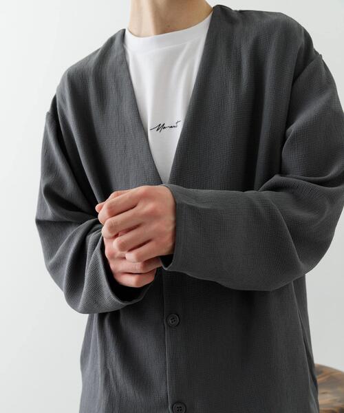 ITEMS URBANRESEARCH(アイテムズ アーバンリサーチ)の「ドライタッチカーディガン+刺繍ポンチTシャツセット(カーディガン/ボレロ・メンズ・チャコールグレー/ブラック/ベージュ/ネイビー・SMALL/MEDIUM/LARGE)」の20枚目の写真