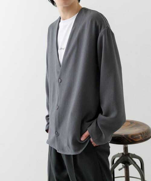 ITEMS URBANRESEARCH(アイテムズ アーバンリサーチ)の「ドライタッチカーディガン+刺繍ポンチTシャツセット(カーディガン/ボレロ・メンズ・チャコールグレー/ブラック/ベージュ/ネイビー・SMALL/MEDIUM/LARGE)」の21枚目の写真