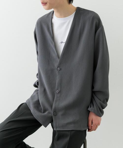 ITEMS URBANRESEARCH(アイテムズ アーバンリサーチ)の「ドライタッチカーディガン+刺繍ポンチTシャツセット(カーディガン/ボレロ・メンズ・チャコールグレー/ブラック/ベージュ/ネイビー・SMALL/MEDIUM/LARGE)」の22枚目の写真