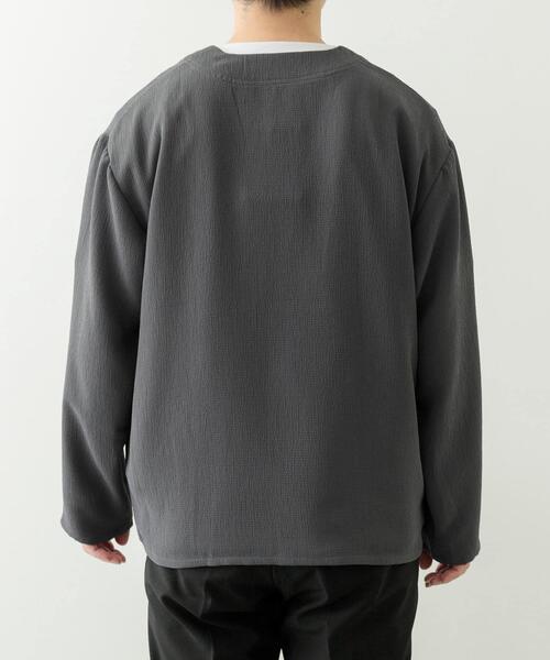 ITEMS URBANRESEARCH（アイテムズ アーバンリサーチ）の「ドライタッチカーディガン+刺繍ポンチTシャツセット（カーディガン/ボレロ・メンズ・チャコールグレー/ブラック/ベージュ/ネイビー・SMALL/MEDIUM/LARGE）」の17枚目の写真