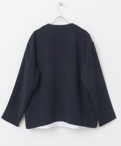 ドライタッチカーディガン+刺繍ポンチTシャツセット（カーディガン