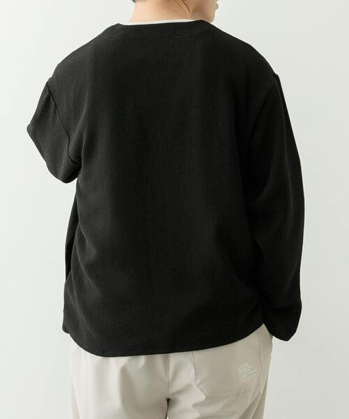 ITEMS URBANRESEARCH（アイテムズ アーバンリサーチ）の「ドライタッチカーディガン+刺繍ポンチTシャツセット（カーディガン/ボレロ・メンズ・チャコールグレー/ブラック/ベージュ/ネイビー・SMALL/MEDIUM/LARGE）」の12枚目の写真