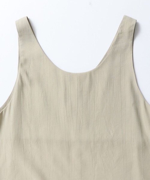 hunch（ハンチ）の「ワッシャーサテン オーバータンクトップ（タンクトップ・レディース・アイボリー/ブラック/セージグリーン・FREE）」の7枚目の写真