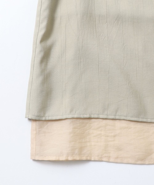hunch（ハンチ）の「ワッシャーサテン オーバータンクトップ（タンクトップ・レディース・アイボリー/ブラック/セージグリーン・FREE）」の8枚目の写真