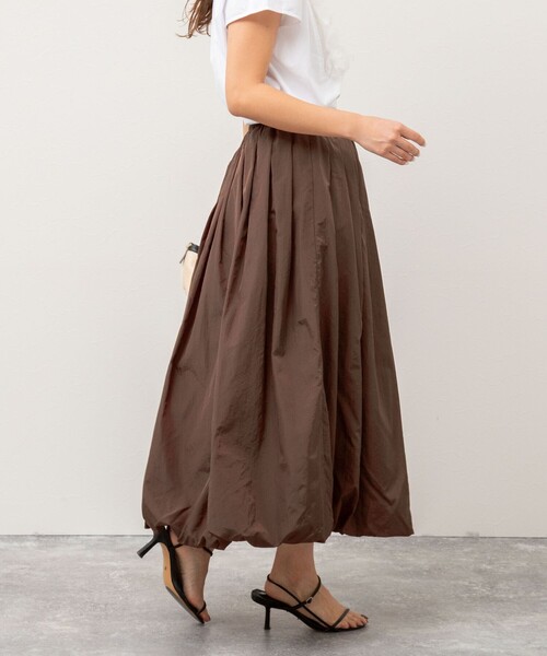 NOLLEY’S（ノーリーズ）の「バルーンスカート（スカート・レディース・ブラック/オフホワイト/ブラウン・38）」の5枚目の写真