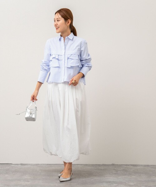 NOLLEY’S（ノーリーズ）の「バルーンスカート（スカート・レディース・ブラック/オフホワイト/ブラウン・38）」の11枚目の写真