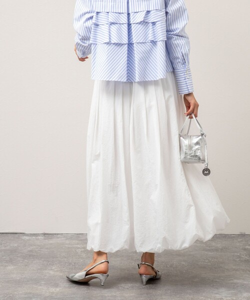 NOLLEY’S（ノーリーズ）の「バルーンスカート（スカート・レディース・ブラック/オフホワイト/ブラウン・38）」の15枚目の写真