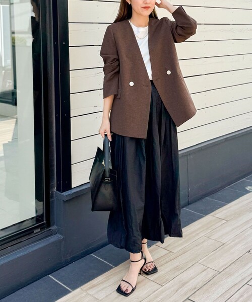 NOLLEY’S（ノーリーズ）の「バルーンスカート（スカート・レディース・ブラック/オフホワイト/ブラウン・38）」の17枚目の写真