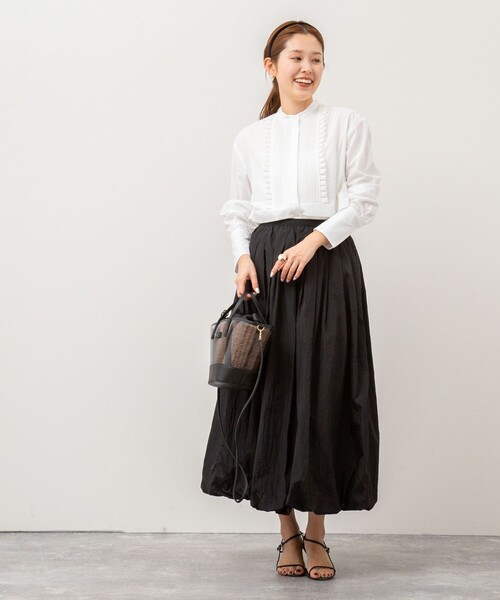 NOLLEY’S（ノーリーズ）の「バルーンスカート（スカート・レディース・ブラック/オフホワイト/ブラウン・38）」の18枚目の写真