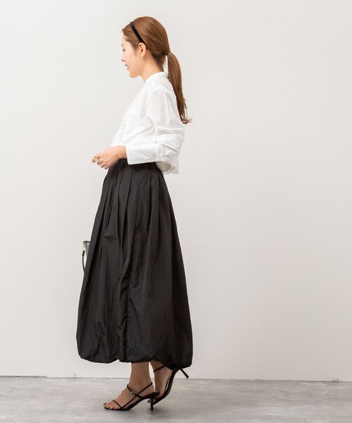 NOLLEY’S（ノーリーズ）の「バルーンスカート（スカート・レディース・ブラック/オフホワイト/ブラウン・38）」の19枚目の写真