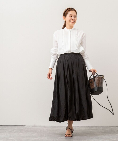 NOLLEY’S（ノーリーズ）の「バルーンスカート（スカート・レディース・ブラック/オフホワイト/ブラウン・38）」の21枚目の写真