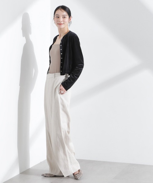 NANO universe(ナノユニバース)の「シアーベロアメニーボタンカーディガン(カーディガン/ボレロ・レディース・モカ/ブラック/ライトブルー・FREE)」の18枚目の写真