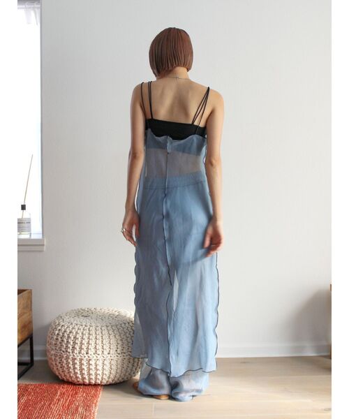 Ungrid（アングリッド）の「カラーパイピングシアーキャミワンピース（ワンピース・レディース・ブルー/アイボリー・FREE）」の19枚目の写真