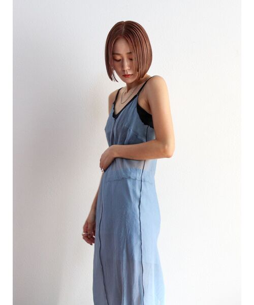 Ungrid（アングリッド）の「カラーパイピングシアーキャミワンピース（ワンピース・レディース・ブルー/アイボリー・FREE）」の21枚目の写真