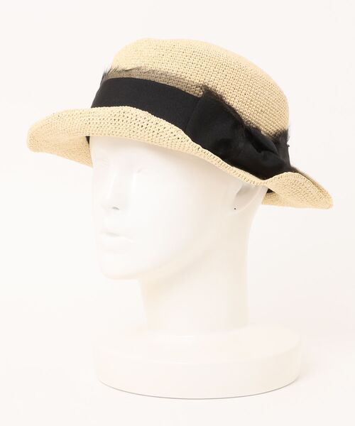 ORIENT（オリエント）の「HANA【ﾊﾅ】ペーパーヤーン100％ 極細編みキャノチェハット（ハット・レディース・ナチュラル/モカ・FREE）」の2枚目の写真