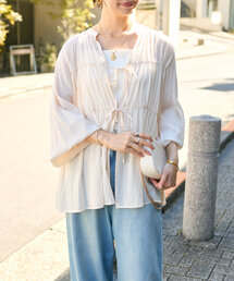 RIVE DROITE | 予約【一枚でも羽織でも活躍！】ギャザーストリングブラウス(シャツ/ブラウス)