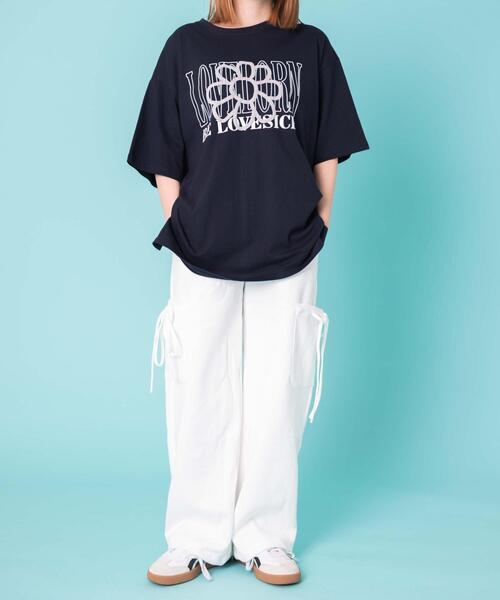 WOND(ウォンド)の「WOND/フラワーロゴT(Tシャツ/カットソー・レディース・杢グレー/ネイビー・FREE)」の3枚目の写真