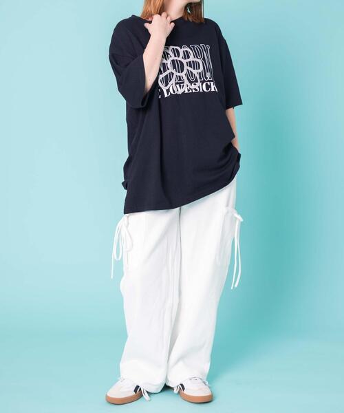 WOND(ウォンド)の「WOND/フラワーロゴT(Tシャツ/カットソー・レディース・杢グレー/ネイビー・FREE)」の7枚目の写真