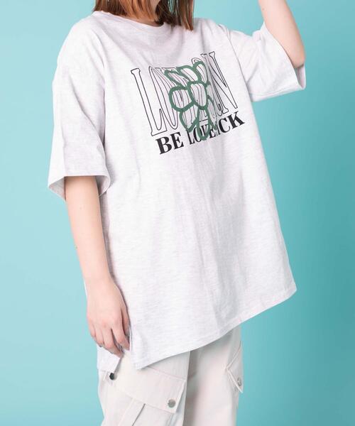 WOND(ウォンド)の「WOND/フラワーロゴT(Tシャツ/カットソー・レディース・杢グレー/ネイビー・FREE)」の9枚目の写真