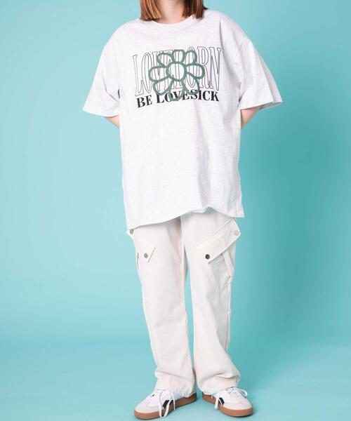 WOND(ウォンド)の「WOND/フラワーロゴT(Tシャツ/カットソー・レディース・杢グレー/ネイビー・FREE)」の10枚目の写真