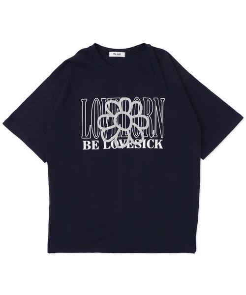 WOND(ウォンド)の「WOND/フラワーロゴT(Tシャツ/カットソー・レディース・杢グレー/ネイビー・FREE)」の11枚目の写真