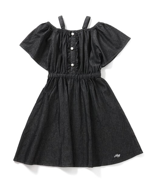 algy（アルジー）の「2WAYオフショルワンピ（ワンピース・キッズ・ブラック/サックスブルー/ベージュ・XXX-SMALL/XX-SMALL/X-SMALL/SMALL/MEDIUM）」の9枚目の写真