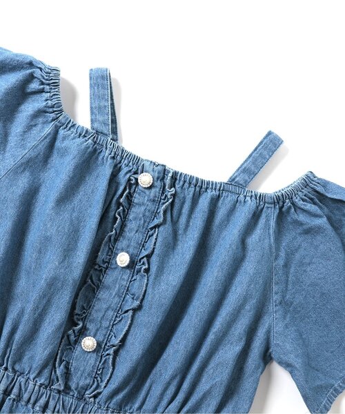 algy（アルジー）の「2WAYオフショルワンピ（ワンピース・キッズ・ブラック/サックスブルー/ベージュ・XXX-SMALL/XX-SMALL/X-SMALL/SMALL/MEDIUM）」の7枚目の写真