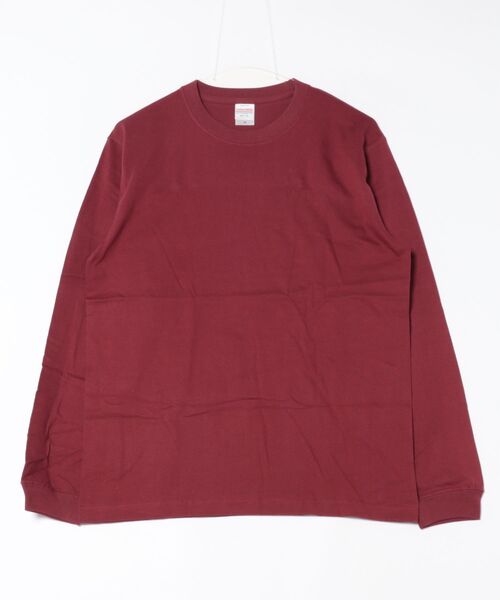A by MAGASIN DE MODE(エーバイマガジンデモード)の「【A by MAGASIN DE MODE】premium cotton rib long sleeve t-shirt / プレミアム コットン リブロングスリーブ(Tシャツ/カットソー・レディース・ナチュラル/スミクロ/ホワイト/バーガンディー・S/M)」の1枚目の写真