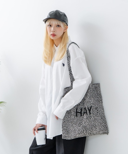 U.S. POLO ASSN.(ユーエスポロアッスン)の「【U.S. POLO ASSN./ユーエスポロアッスン】ワンポイント刺繍ロゴ オーバーサイズ L/S レギュラーカラーブロード(シャツ/ブラウス・メンズ・ブラック/サックスブルー/ネイビー/ホワイト/ブルー・M/L)」の9枚目の写真