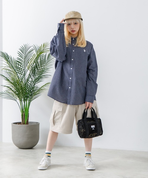 U.S. POLO ASSN.(ユーエスポロアッスン)の「【U.S. POLO ASSN./ユーエスポロアッスン】ワンポイント刺繍ロゴ オーバーサイズ L/S レギュラーカラーブロード(シャツ/ブラウス・メンズ・ブラック/サックスブルー/ネイビー/ホワイト/ブルー・M/L)」の15枚目の写真