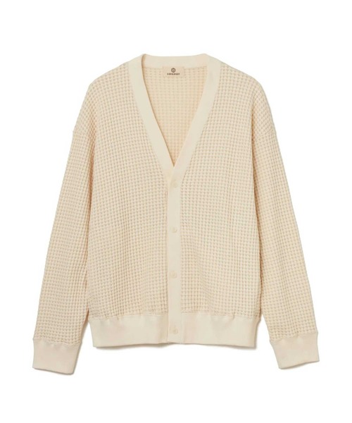 SEAGREEN（シーグリーン）の「Seagreen BIG WAFFLE CARDIGAN（カーディガン/ボレロ・メンズ・クリーム/ロイヤルブルー/ブラック・L/XL/M）」の6枚目の写真