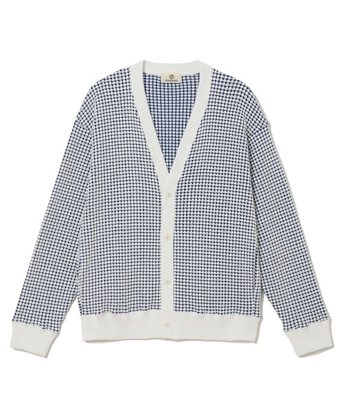 SEAGREEN（シーグリーン）の「Seagreen BIG WAFFLE CARDIGAN（カーディガン/ボレロ・メンズ・クリーム/ロイヤルブルー/ブラック・L/XL/M）」の7枚目の写真