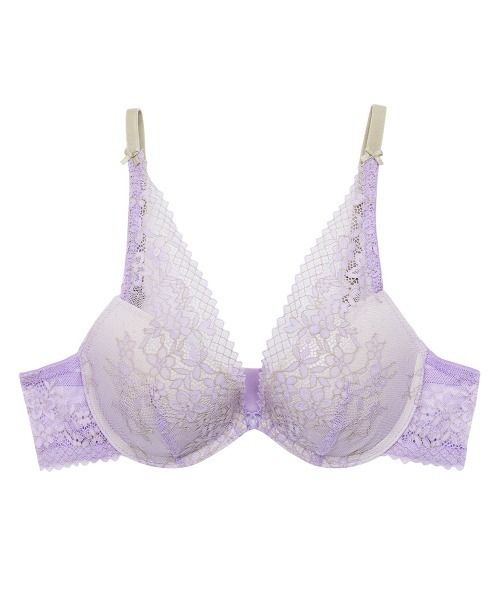 ANNEBRA（アンブラ）の「Reflex デコルテレースモールドカップブラジャー（ブラジャー・レディース・パープル/ダークグレー・B70/C70/D70/B75/C75/E70/E75/F70/F75/D80/G70/G75/D75/E80/C80）」の3枚目の写真